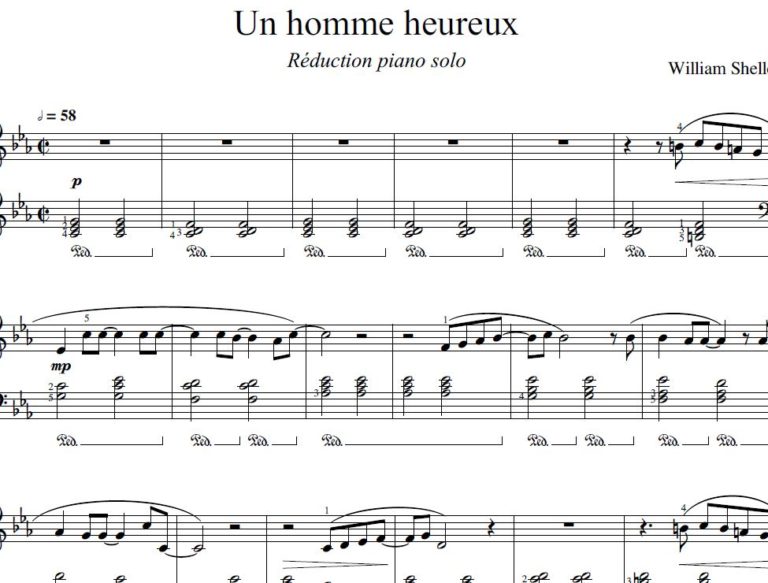 Partition un homme heureux Pianomaniaque